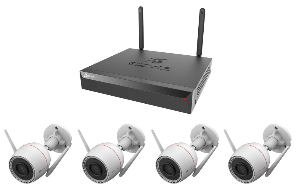 EZVIZ H3C 2K+ Wi-Fi KIT/ bullet/ 4Mpix/ 1x NVR CS-X5S-R100-8W/ 4x IP kamera H3C 2K+/ HDMI/ CS-H3c-R100-1J4WKFL+CS-X5S-R1