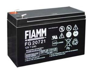 Fiamm olověná baterie FG20721 12V/7,2Ah Faston 4,8 07954