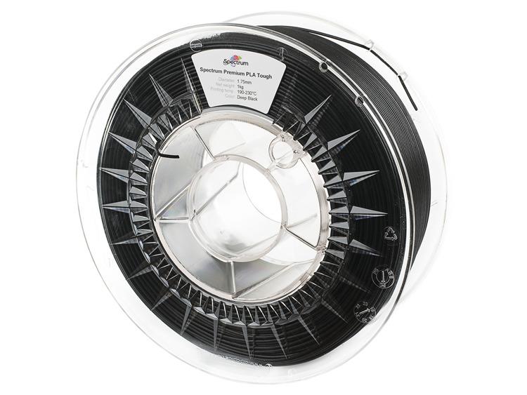 Filament SPECTRUM / PLA TOUGH / DEEP BLACK / 1,75 mm / 1 kg 5903175651686