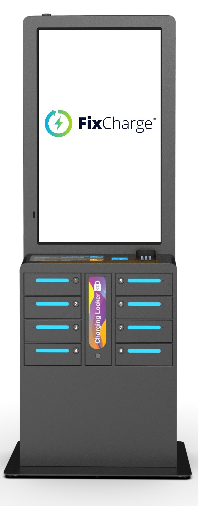 FixCharge - Advertiser, nabíjacia stanica so 43" Full HDdisplejom, čierna FC-ADV-K