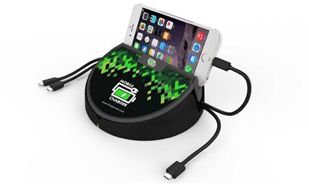 FixCharge - Barista nabíjacia stanica MFI, USB-C, Micro-USB FC-BRS