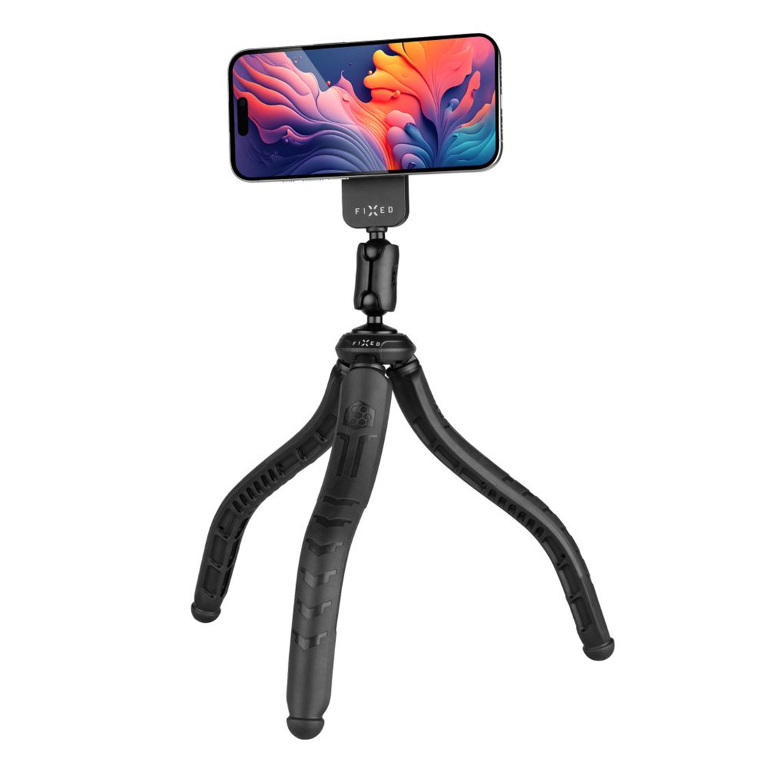 FIXED Creator Flexibilný statív s magnetickým držiakom na telefón, s podporou MagSafe, čierny FIXCRT-MF-BK