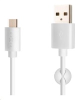Fixed datový a nabíjecí kabel, USB-A -> USB-C, 20 W, délka 2 m, bílá FIXD-UC2M-WH