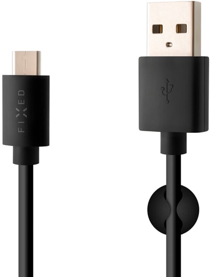 FIXED Kabel USB-C, USB 2.0, 3A, černý FIXD-UC-BK