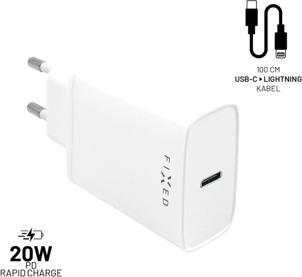 Fixed nab. USB-C/Light 20W, FIXC20-CL-WH 8591680119554