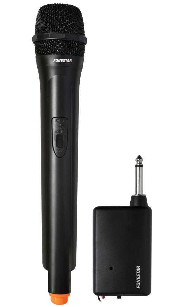 Fonestar Dynamický mikrofon, kardioida, 80 Hz–12 kHz, ON/OFF, plastové tělo, 3m kabel XLR–Jack 6,3 mm IK-163