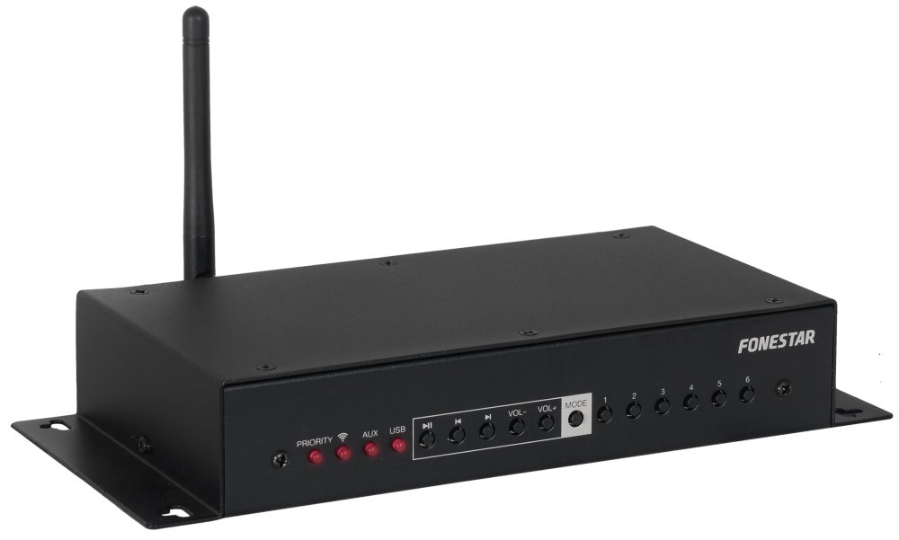 Fonestar Wi-Fi/LAN zesilovač a streamer 2×20 W/4ohm, Spotify, Tidal, AirPlay, DLNA, USB, multiroom WA-225W
