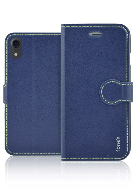 Fonex - Puzdro Book Identity pre iPhone XR, modrá BOOKID1344BL