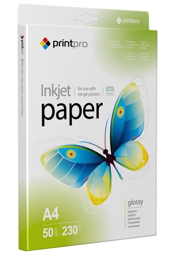 Fotopapier PrintPro glossy 230g/m2, A4, 50pc. (PGE230050A4)