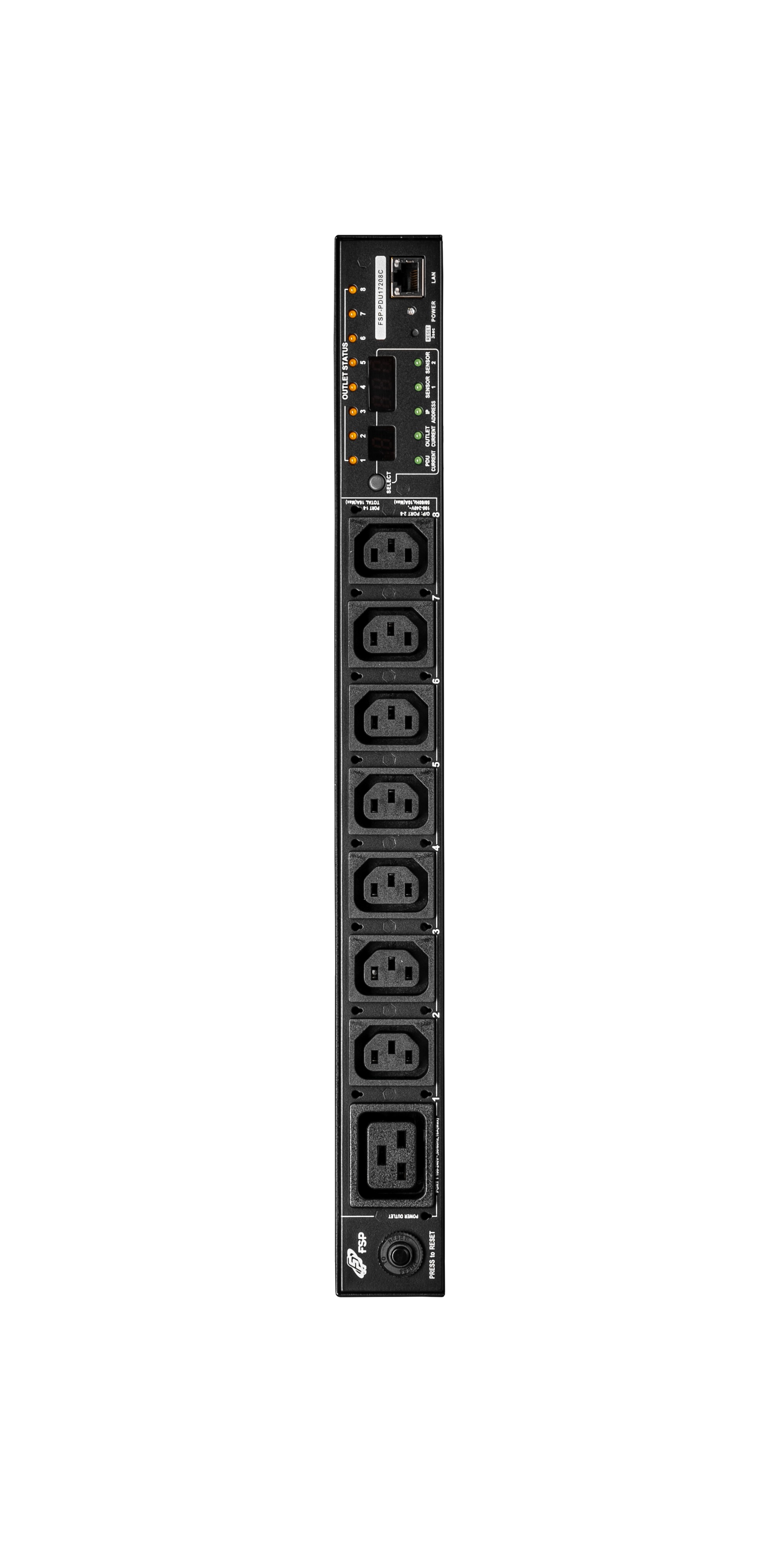 FSP 16A 8-Outlet 1U Outlet-Metered & Switched eco PDU MPF0019600GP