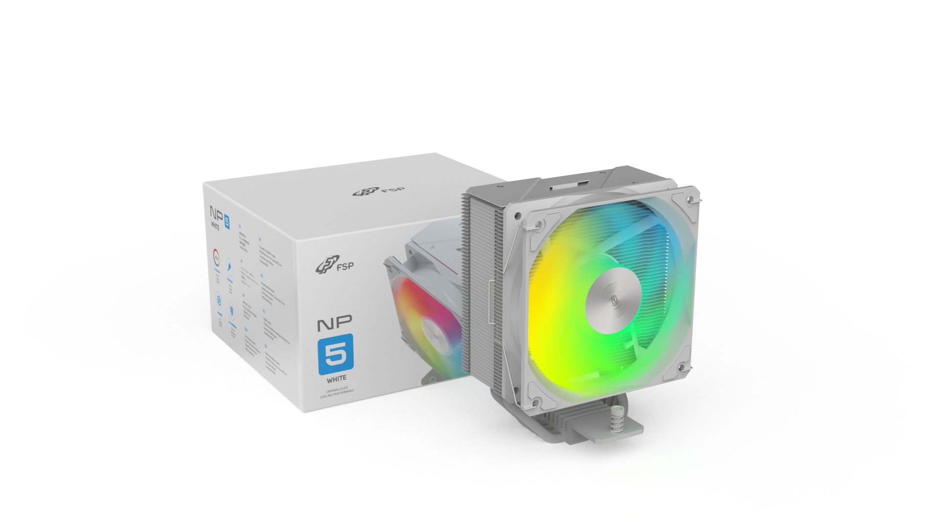 FSP Chladič CPU NP5-WA, 120mm HDB Fan, White POO0000032