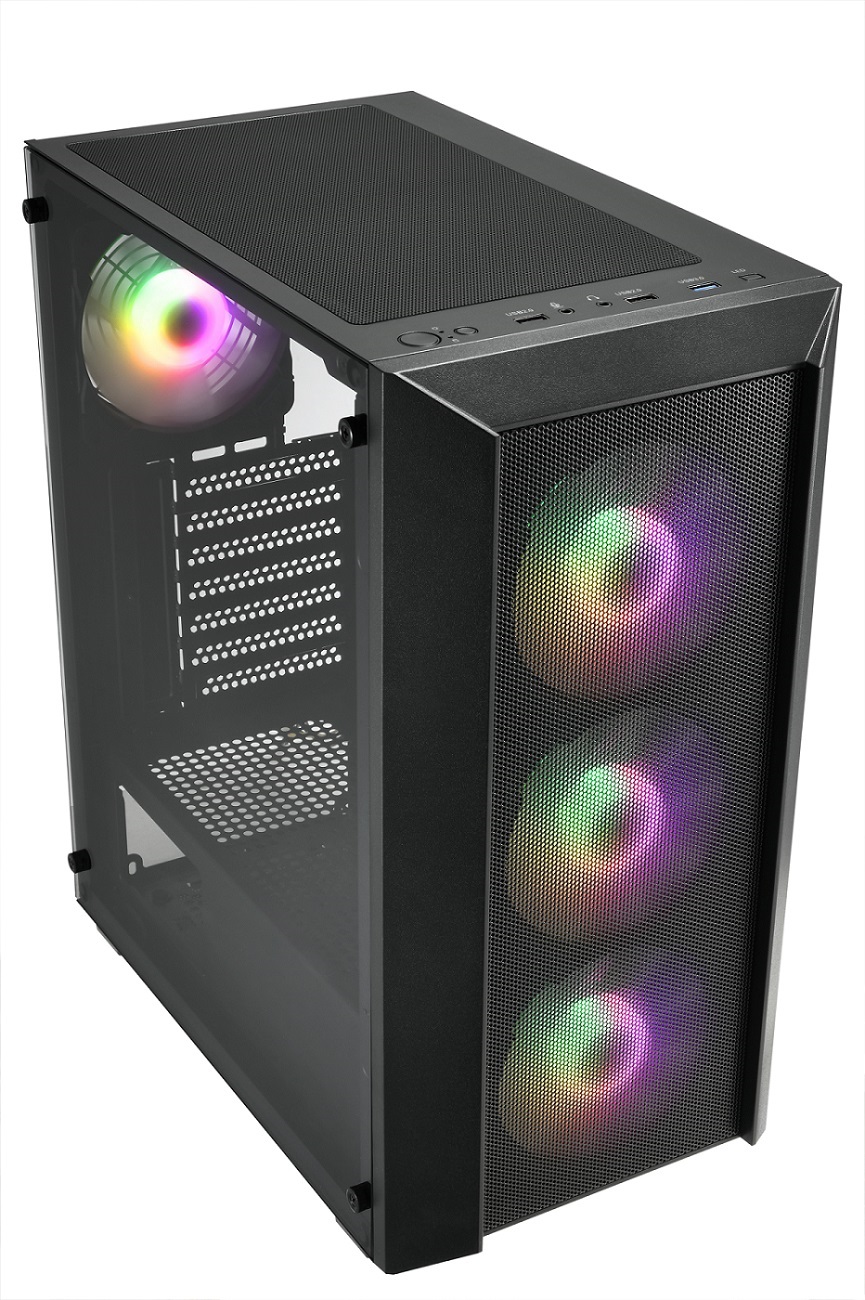 FSP CMT218/Midi Tower/Transpar./Černá POC0000214