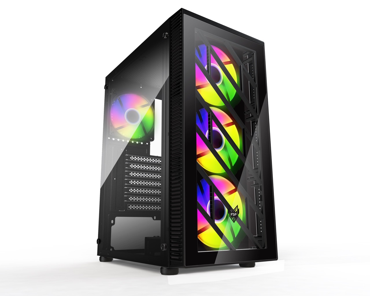 FSP/Fortron CMT192/Midi Tower/Transpar./Černá POC0000156