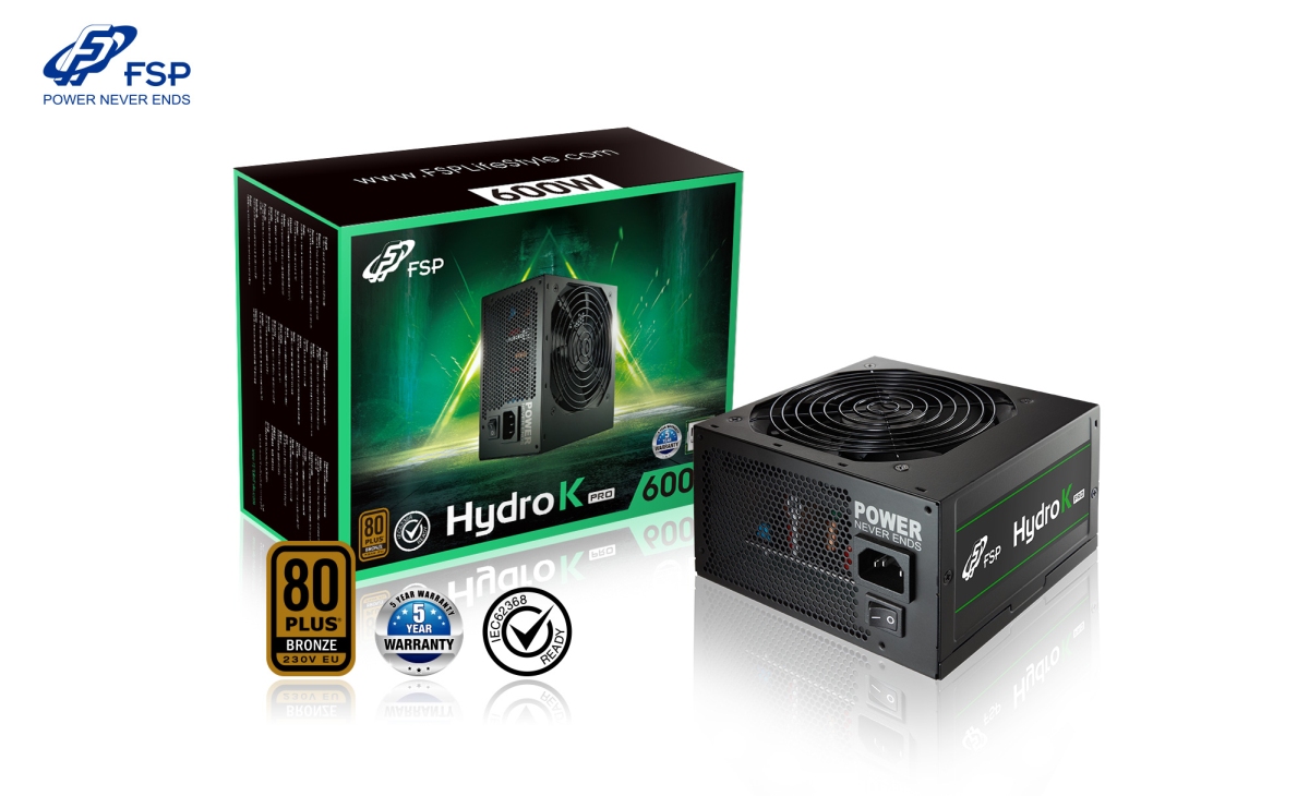 FSP/Fortron HYDRO K PRO 600, 80PLUS BRONZE 230V EU, 600W PPA6005605