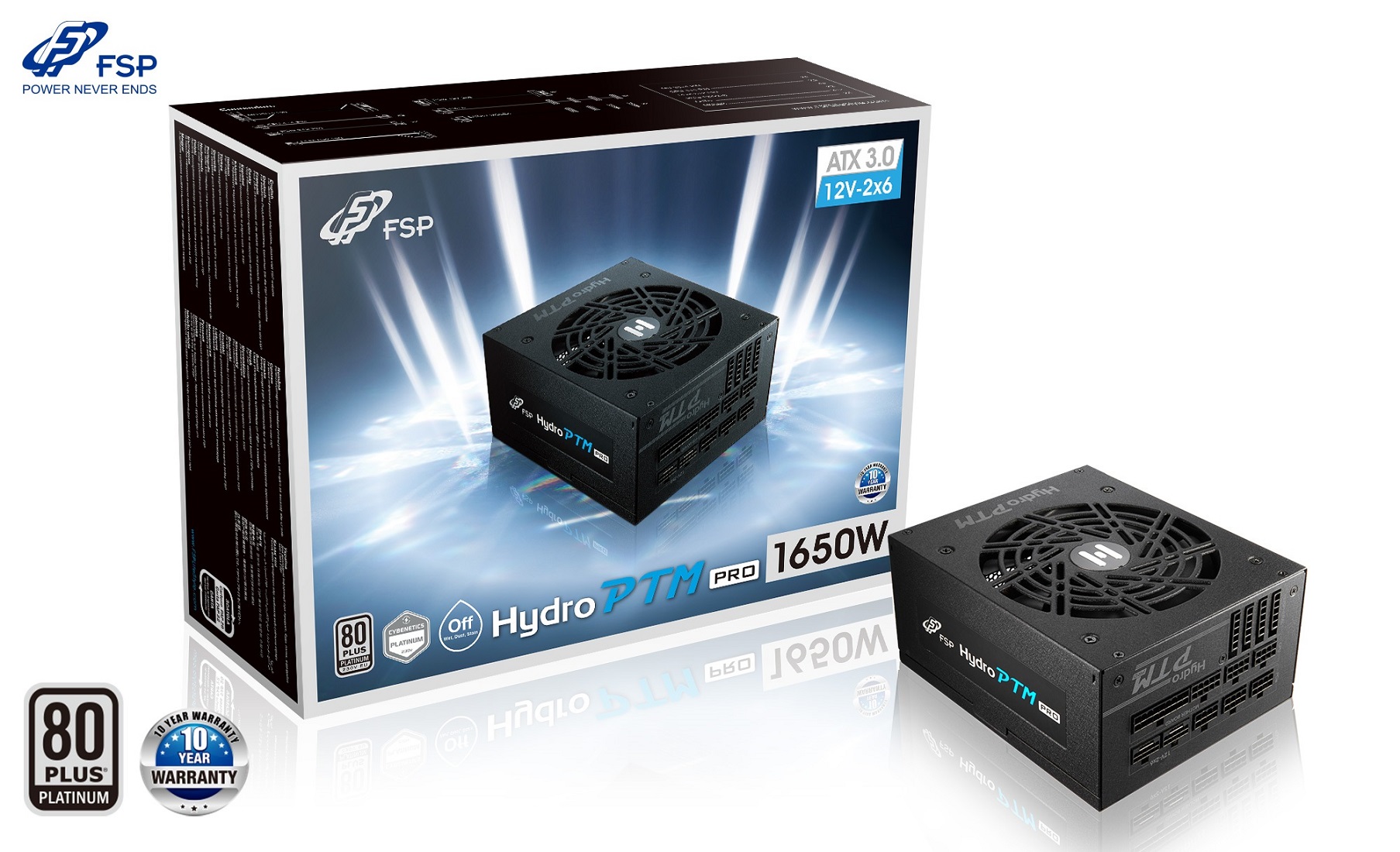 FSP HYDRO PTM PRO 1650/1650W/ATX 3.0/80PLUS Platinum/Modular/Retail PPA16F0101