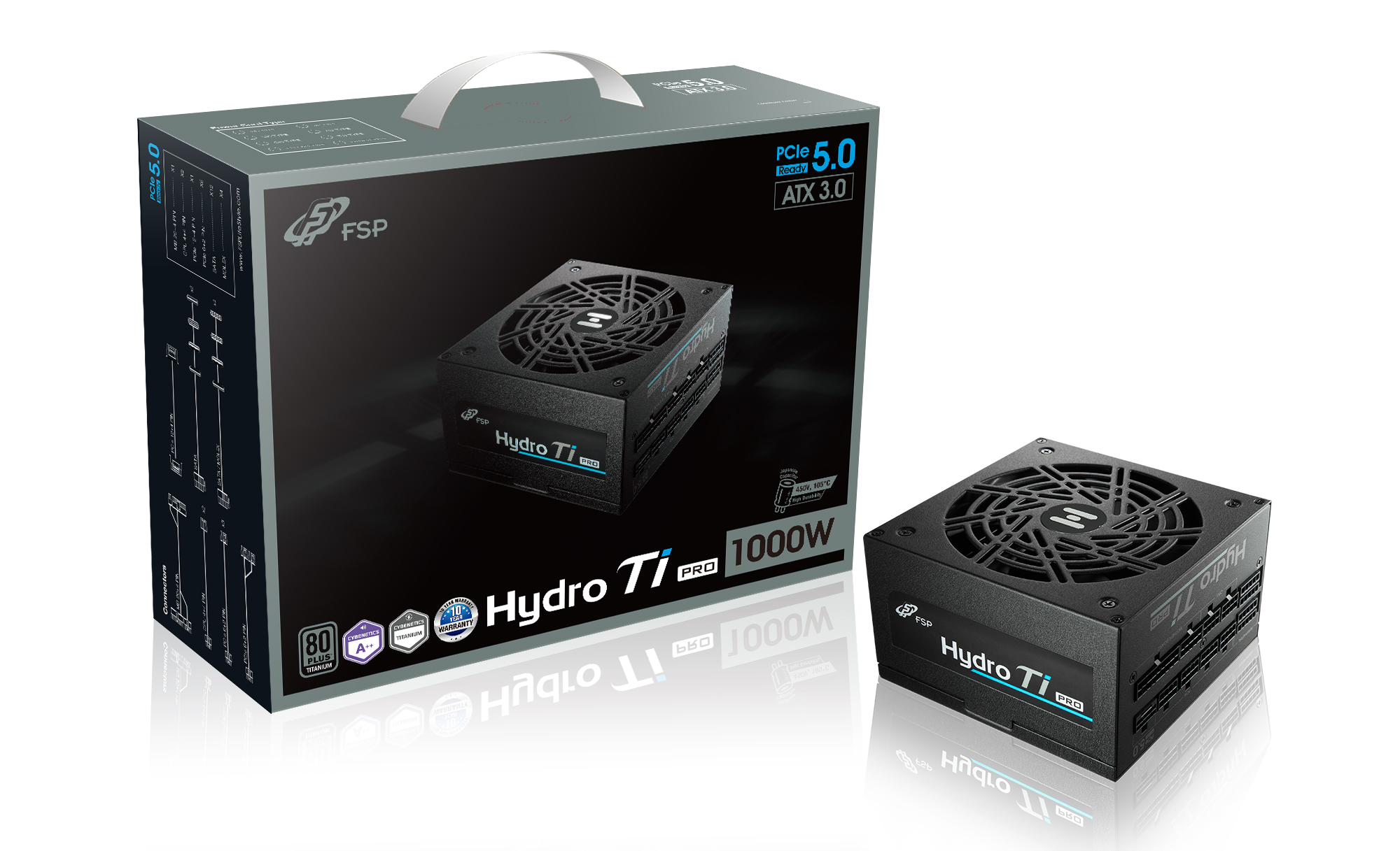 FSP HYDRO Ti PRO/1000W/ATX 3.0/80PLUS Titanium/Modular/Retail PPA10A3807