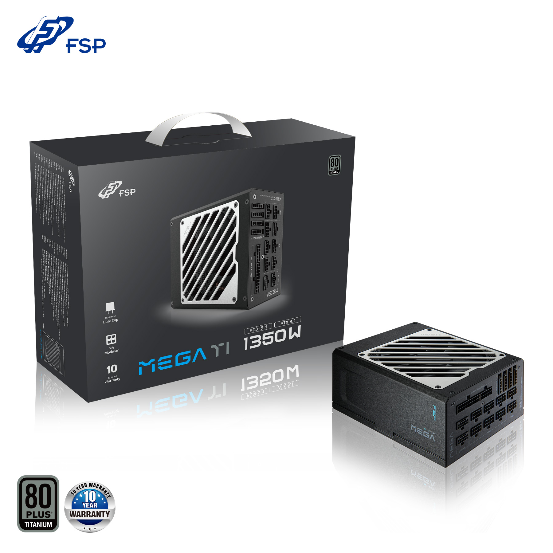 FSP MEGA TI/1350W/ATX 3.1/80PLUS Titanium/Modular/Retail PPA13F0201