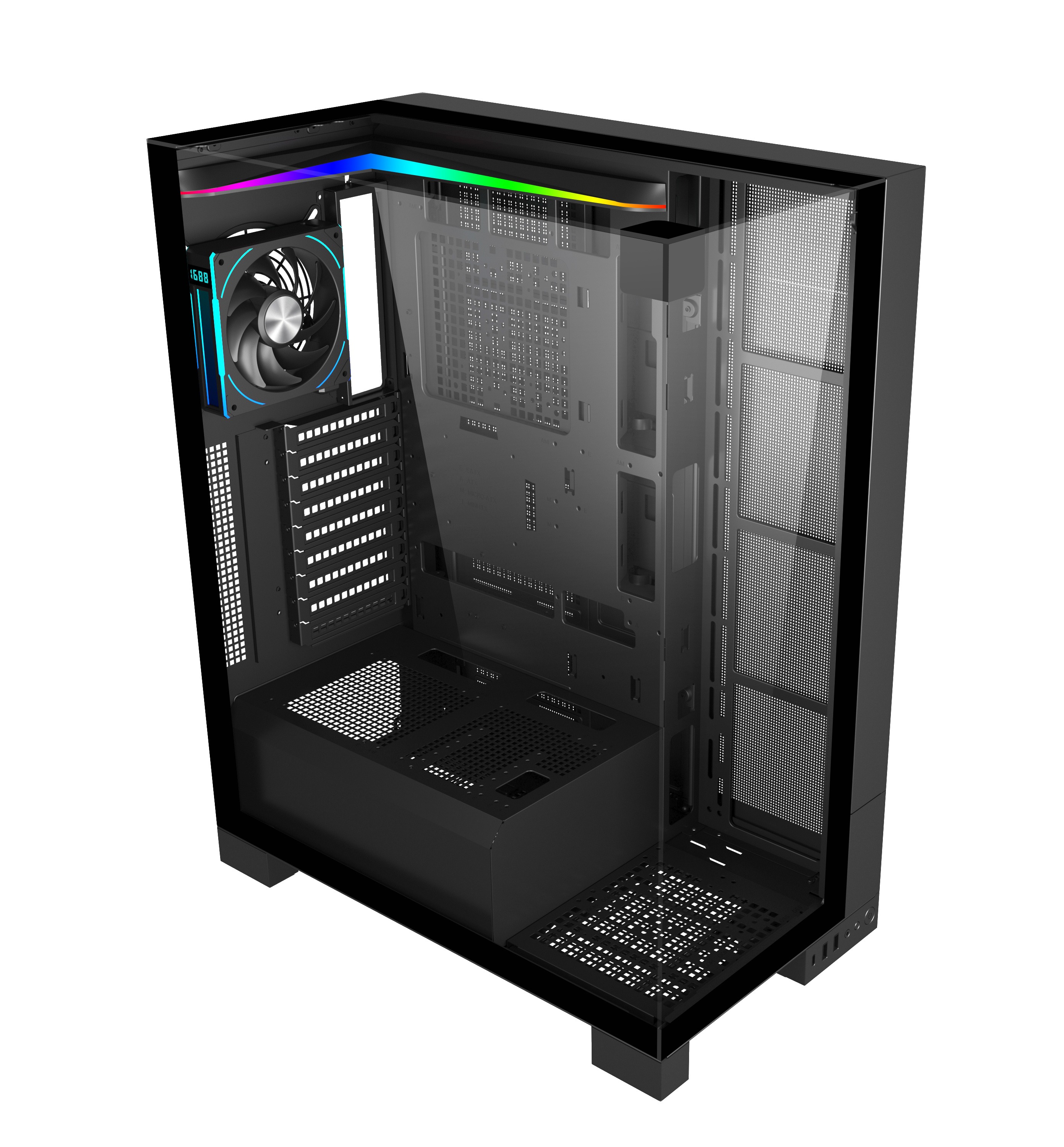 FSP U691-BP/Midi Tower/Transpar./Černá POC0000276