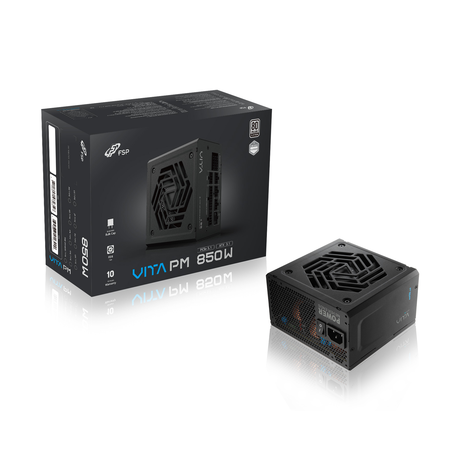 FSP VITA PM/850W/ATX 3.1/80PLUS Platinum/Modular/Retail PPA8505403