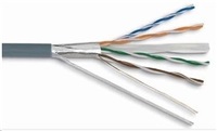 FTP kabel PlanetElite, Cat5E, drát, dvojitý venkovní PE+PVC, Dca, černý, 305m, cívka KAB-SLD-FTP5E-OUT-2J-BK