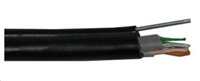 FTP kabel PlanetElite s nosným lankem, Cat5E, drát, venkovní PE+PVC, Fca, černý, 500m KAB-FTP5E-D-PVCPEM-X-500