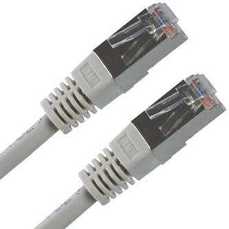FTP patchcord, Cat.5e, RJ45 M-0.5m, tienený, šedý, economy KB005ASS01