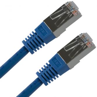 FTP patchcord, Cat.5e, RJ45 M-5m, tienený, modrý, čistá meď, economy KB050CSS01