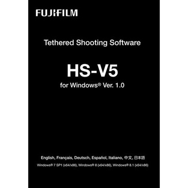 Fujifilm Tethered Shooting Software HS-V5 for Windows V1.0 16454241