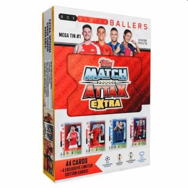 Futbalové karty Topps Match Attax EXTRA TCG 2024/25 UCC MEGA TIN 1