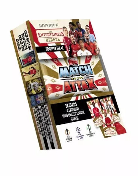 Futbalové karty Topps Match Attax TCG 2024/25 UCC Booster Tin 2 žltá zlta
