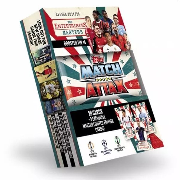 Futbalové karty Topps Match Attax TCG 2024/25 UCC Booster Tin 4 zelená zelena