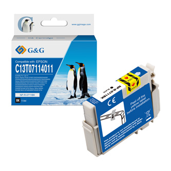 G&G kompatibil. ink s C13T07114012, black, NP-R-0711BK, pre Epson D78, DX4000, DX4050, DX5000, DX50