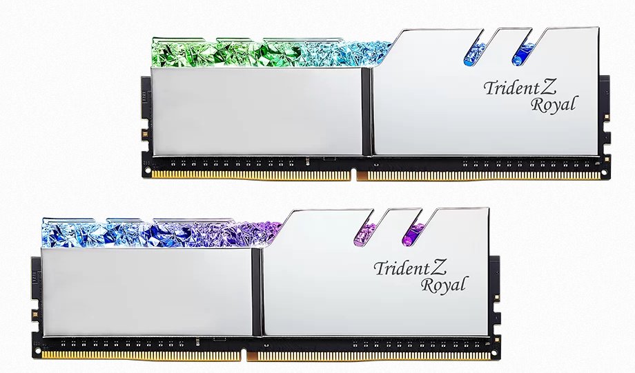 G.SKILL 32GB kit DDR4 3600 CL16 Trident Z Royal silver F4-3600C16D-32GTRSC