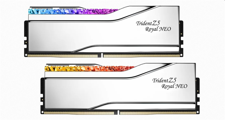 G.SKILL 32GB kit DDR5 6000 CL28 Trident Z5 Royal Neo silver F5-6000J2836G16GX2-TR5NS