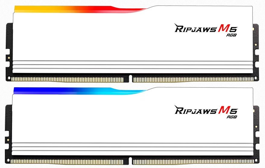 G.SKILL 32GB kit DDR5 6400 CL32 Ripjaws M5 RGB white F5-6400J3239G16GX2-RM5RW