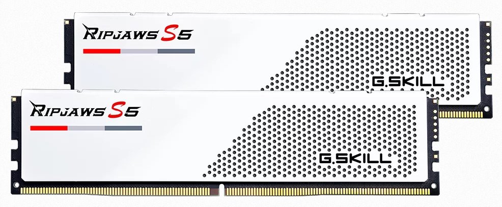 G.SKILL 32GB kit DDR5 6400 CL36 Ripjaws S5 white F5-6400J3648F16GX2-RS5W