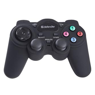 Gamepad Defender Game Racer Turbo RS3, 12tl., USB, čierny, vibračné, Windows XP/Vista/7 64251