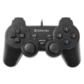 Gamepad Defender Omega, 12tl., USB, čierny, vibračné, Windows R XP/VISTA/7/8/10 64247