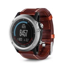 Garmin fénix® 3 Sapphire, Silver Leather 010-01338-62