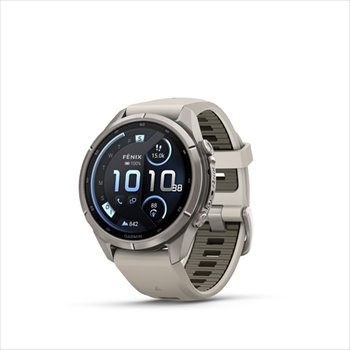 Garmin fenix 9 Pro - inReach, 43mm, AMOLED, Sapphire, Titanium, Gray/Sandstone band 010-04335-81