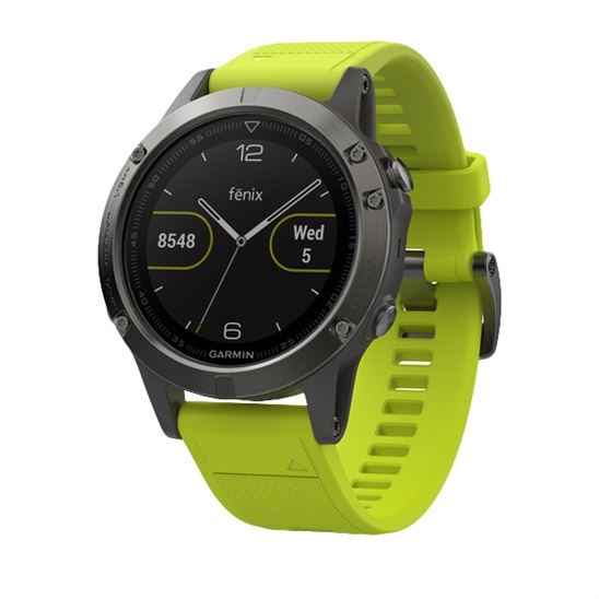 GARMIN GPS chytré hodinky fenix5 Gray Optic, Yellow band 010-01688-02