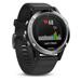 GARMIN GPS chytré hodinky fenix5 Silver Optic, Black band 010-01688-03