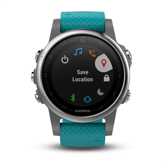GARMIN GPS chytré hodinky fenix5S Silver Optic, Blue band 010-01685-01