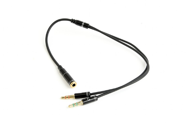 GEMBIRD 3.5 mm stereo jack 4-pin, redukce , 20 cm, 2xF/M CCA-418M