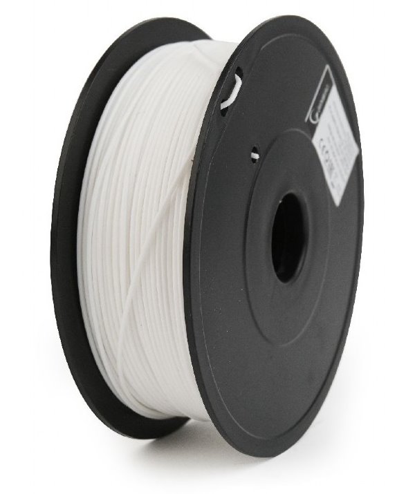 GEMBIRD 3D PLA PLUS plastové vlákno pro tiskárny, průměr 1,75mm, 1kg, bílá 3DP-PLA+1.75-02-W