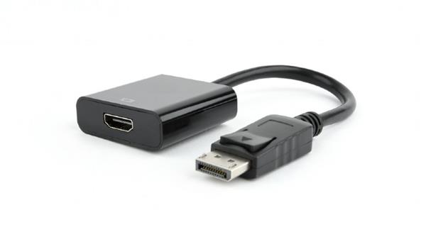 Gembird adaptér DisplayPort (M) / HDMI (F) 10cm kábel, čierny AB-DPM-HDMIF-002
