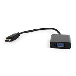 Gembird adaptér HDMI-A(M) ->VGA (F), na kábli, čierný A-HDMI-VGA-04