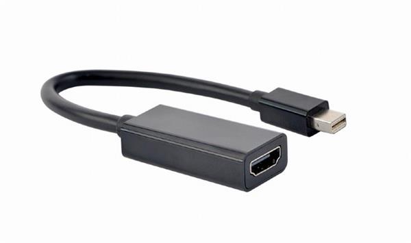 Gembird adaptér Mini DisplayPort (M) na HDMI (F), 4K, 0.15 m kábel, čierny A-mDPM-HDMIF4K-01