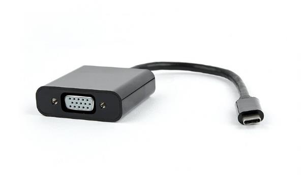 Gembird adaptér USB-C (M) na VGA (F) čierny, blister AB-CM-VGAF-01