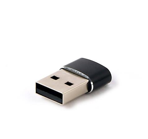 GEMBIRD adaptét USB-A samec na USB-C samice, černý